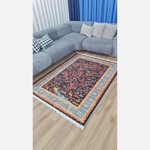 فرش ماشینی چاپی | فرشینه هازان ترک طرح درخت کد 082 (پس کرایه) — تصویر ۳