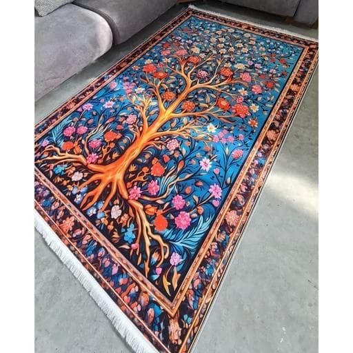 فرش ماشینی چاپی | فرشینه مخمل طرح درخت 040 (پس کرایه) — تصویر ۲