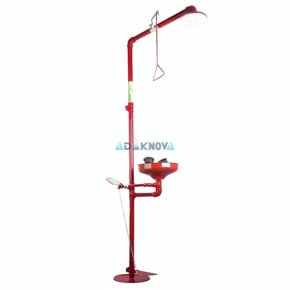 دوش و چشم شوی اضطراری کامل سه کنترله پوشش رنگ الکترواستاتیک HB200 بهسان — تصویر ۲