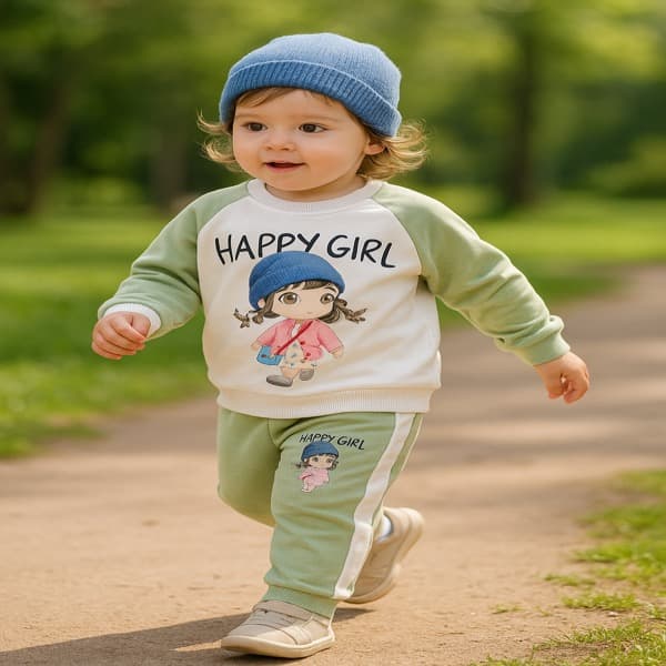 ست بلوز و‌شلوار پاییزه مدل دختر کلاهدار_1819 — تصویر ۲