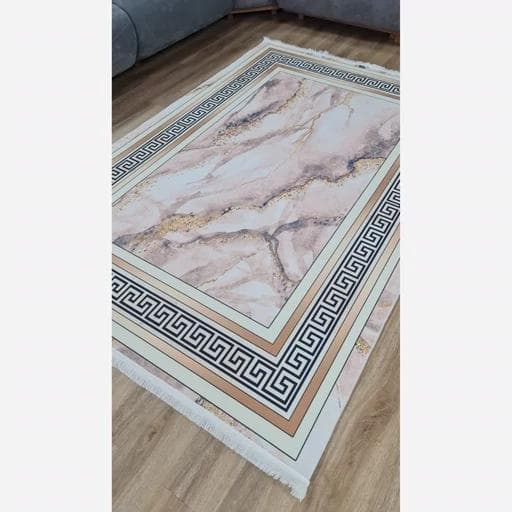 فرش ماشینی چاپی | فرشینه مخمل طرح ماربل (پس کرایه) — تصویر ۶