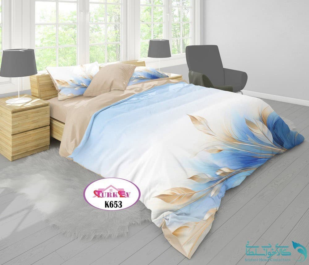 روتختی طرح برگ دونفره برند Turkev کد K653