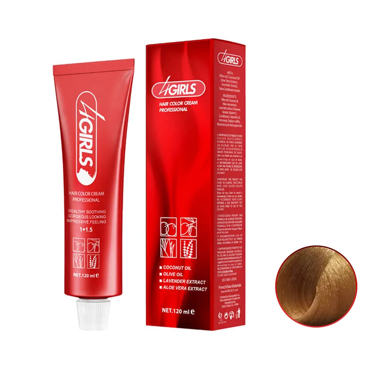 رنگ مو بلوند طلایی روشن فور گرلز سری طلایی G8 حجم 120ml
