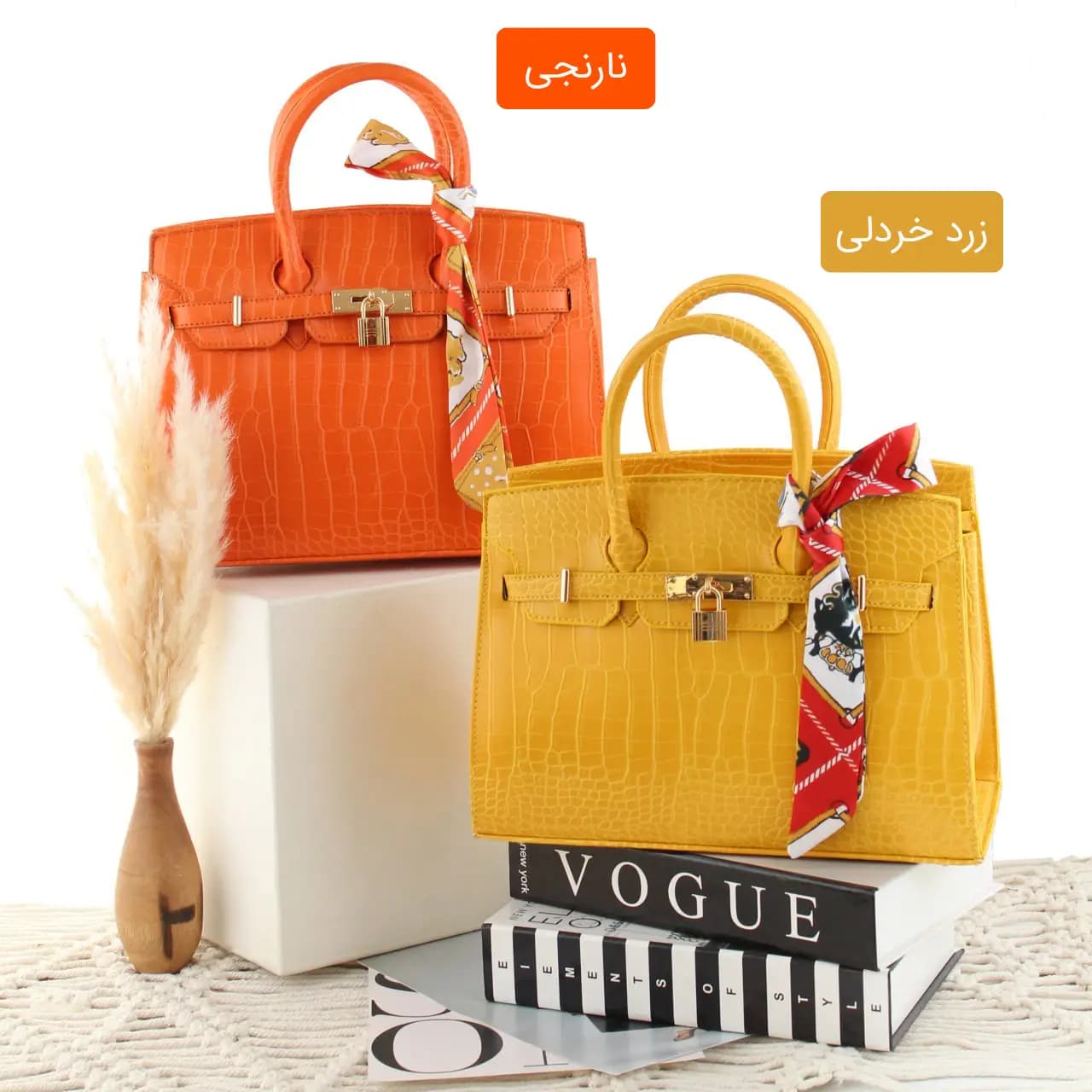 کیف مجلسی مدل کرواتی رنگ خاص شیک و زیبا با ارسال رایگان رنگ نارنجی