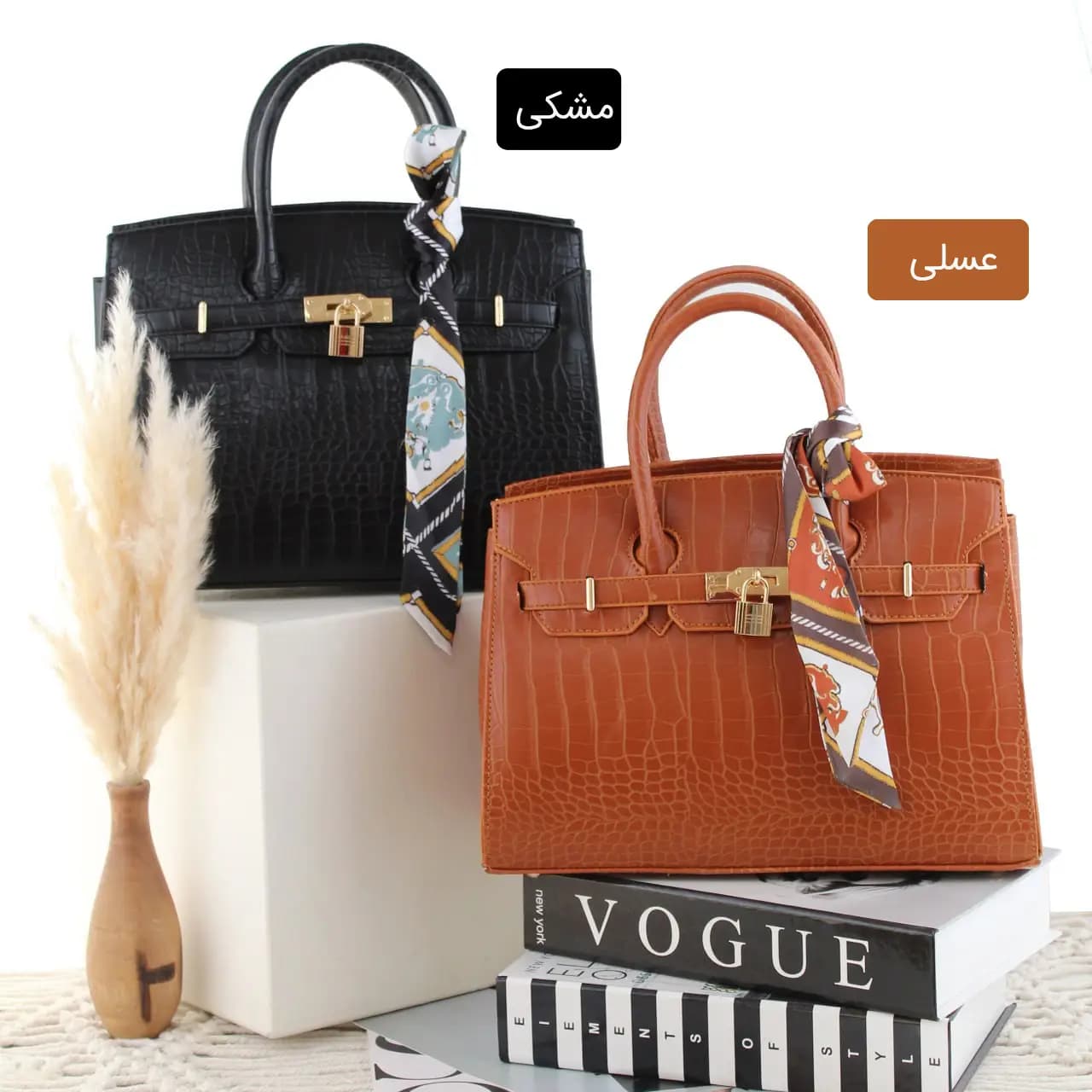 کیف مجلسی مدل کرواتی رنگ خاص شیک و زیبا با ارسال رایگان رنگ عسلی