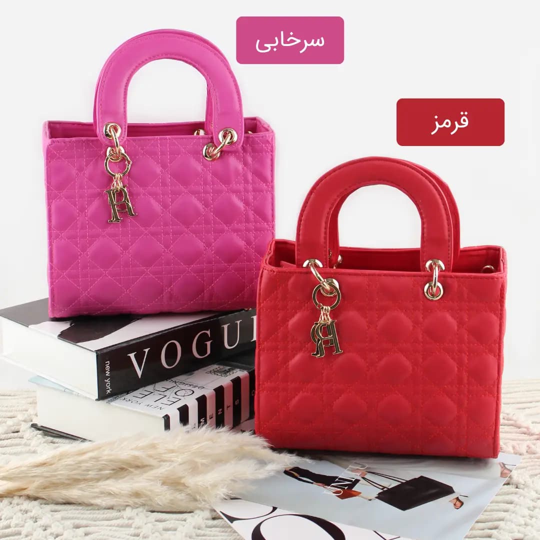 کیف مجلسی زنانه دخترانه دیور رنگ سرخابی با ارسال رایگان