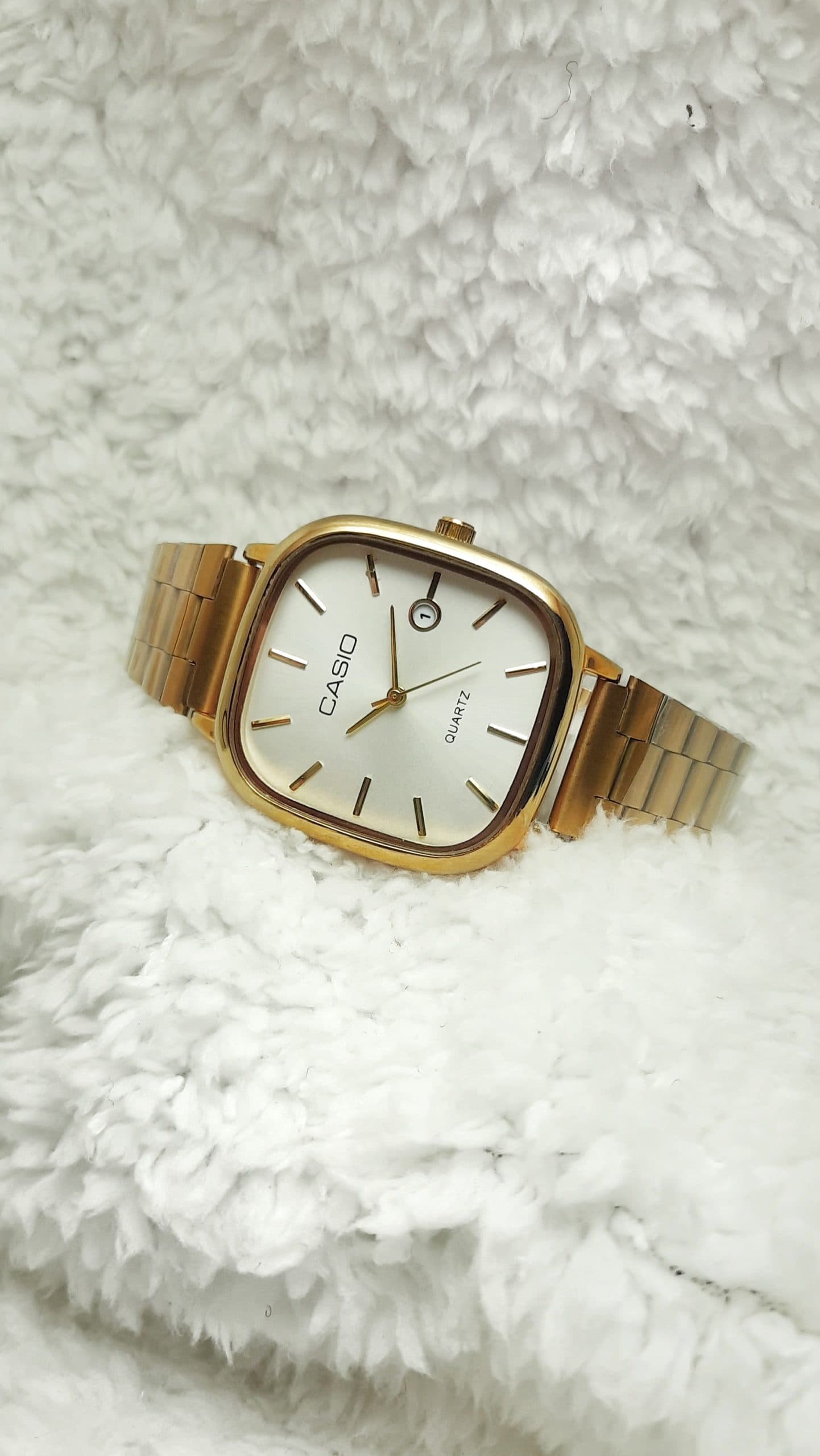 ست کاسیو اولدمانی طلایی صفحه صدفی casio oldmoney — تصویر ۷