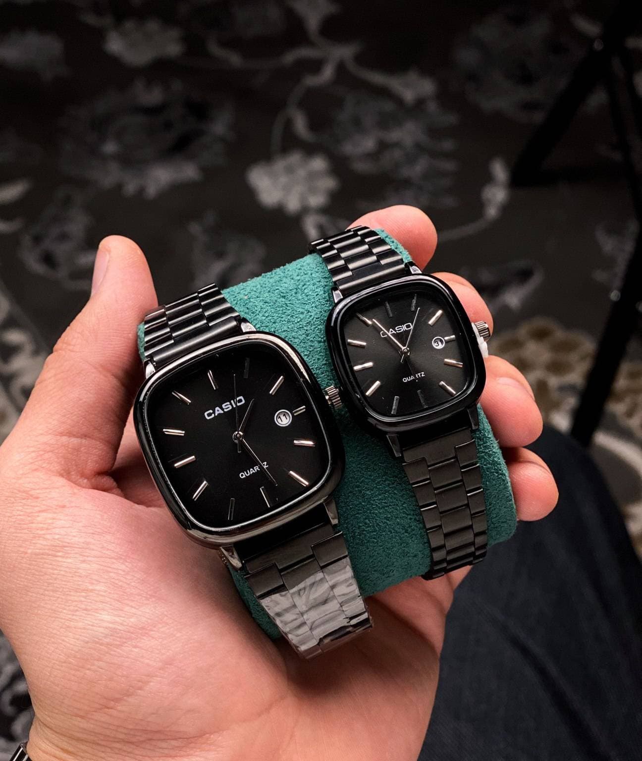 ساعت ست کاسیو اولدمانی مشکی casio oldmoney — تصویر ۶