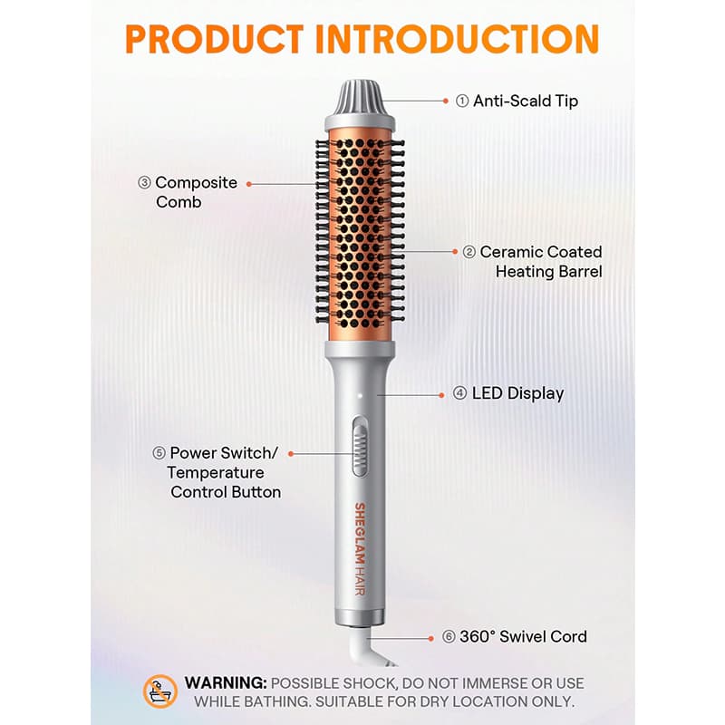 برس حرارتی شیگلم مدل IT-CURL THERMAL BLOWOUT قطر 38 میل — تصویر ۲