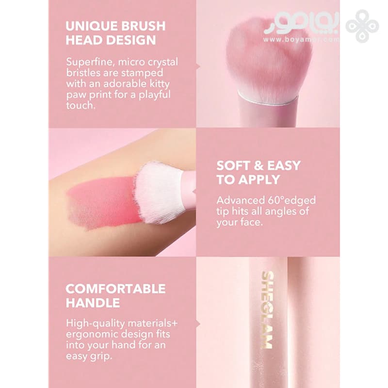 براش رژ گونه مایع شیگلم مدل پنجه گربه ای COLOR BLOOM — تصویر ۵