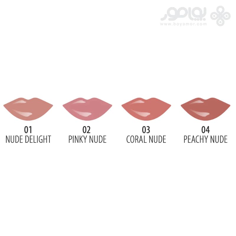 رژ لب مایع براق گلدن رز مدل NUDE LOOK شماره 04 رنگ PEACHY NUDE — تصویر ۴