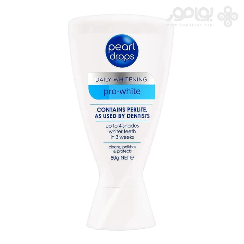 خمیر دندان سفید کننده روزانه پرل دراپس مدل PRO-WHITE حجم 50 میل