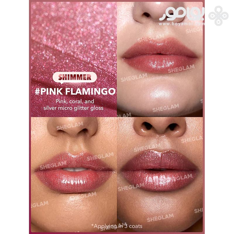 لیپ پلامپر اکلیلی شیگلم مدل POUT PERFECT رنگ PINK FLAMINGO — تصویر ۲
