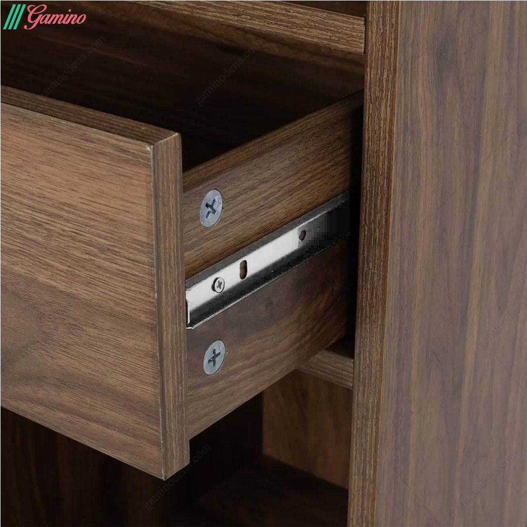 کتابخانه کوچک خانگی فلز و چوب مدرن مدل رویسان — تصویر ۲