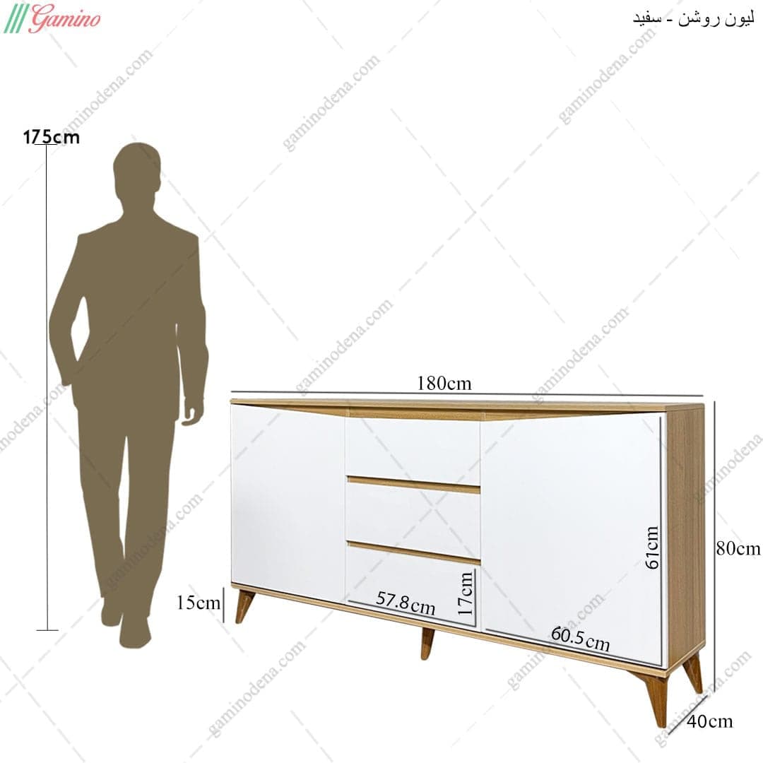 میز کنسول جدید و مدرن کشو دار پذیرایی مدل آذین — تصویر ۵