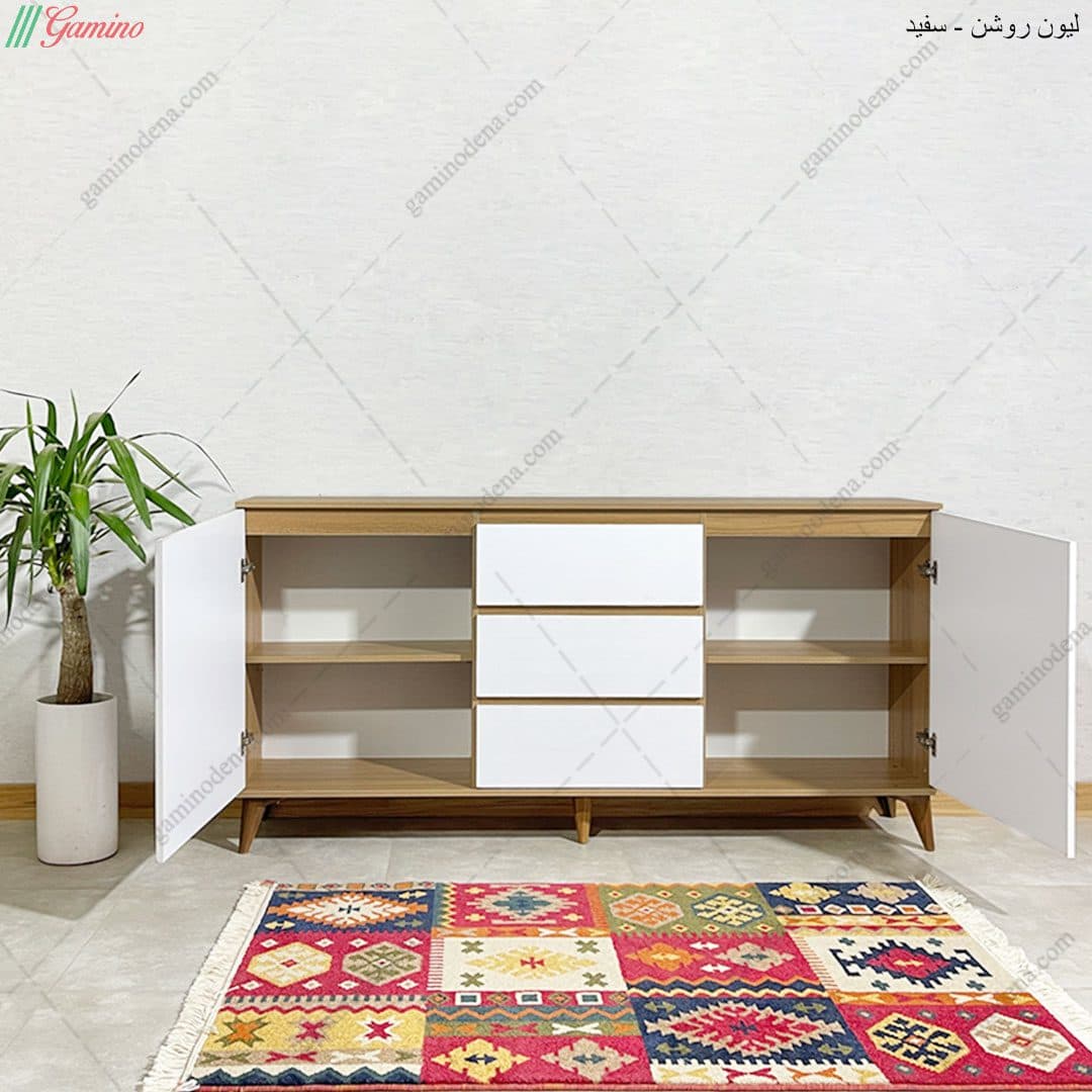 میز کنسول جدید و مدرن کشو دار پذیرایی مدل آذین — تصویر ۴
