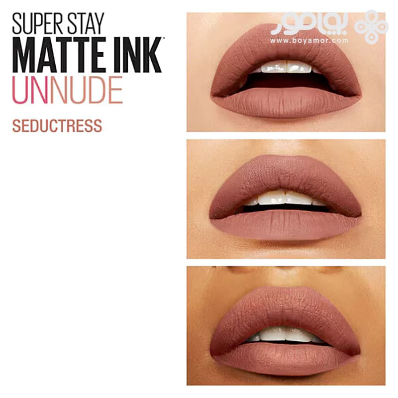 رژ لب مایع مات میبلین سوپر استی مدل MATTE INK شماره 65 رنگ SEDUCTRESS — تصویر ۲