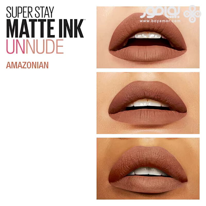 رژ لب مایع مات میبلین سوپر استی مدل MATTE INK شماره 70 رنگ AMAZONIAN — تصویر ۲