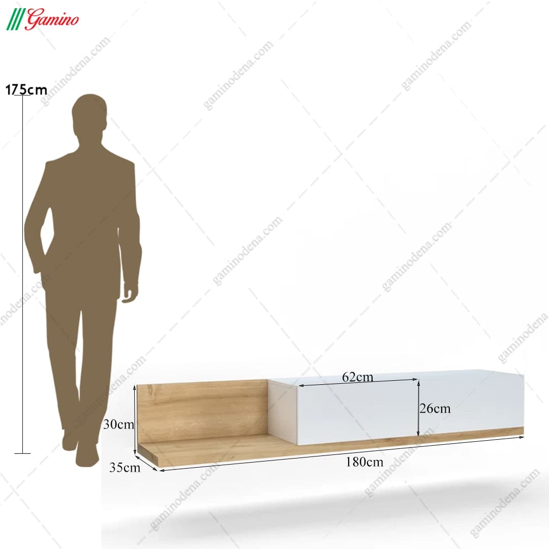 تی وی وال ساده و شیک دیواری مدل پارسا — تصویر ۶