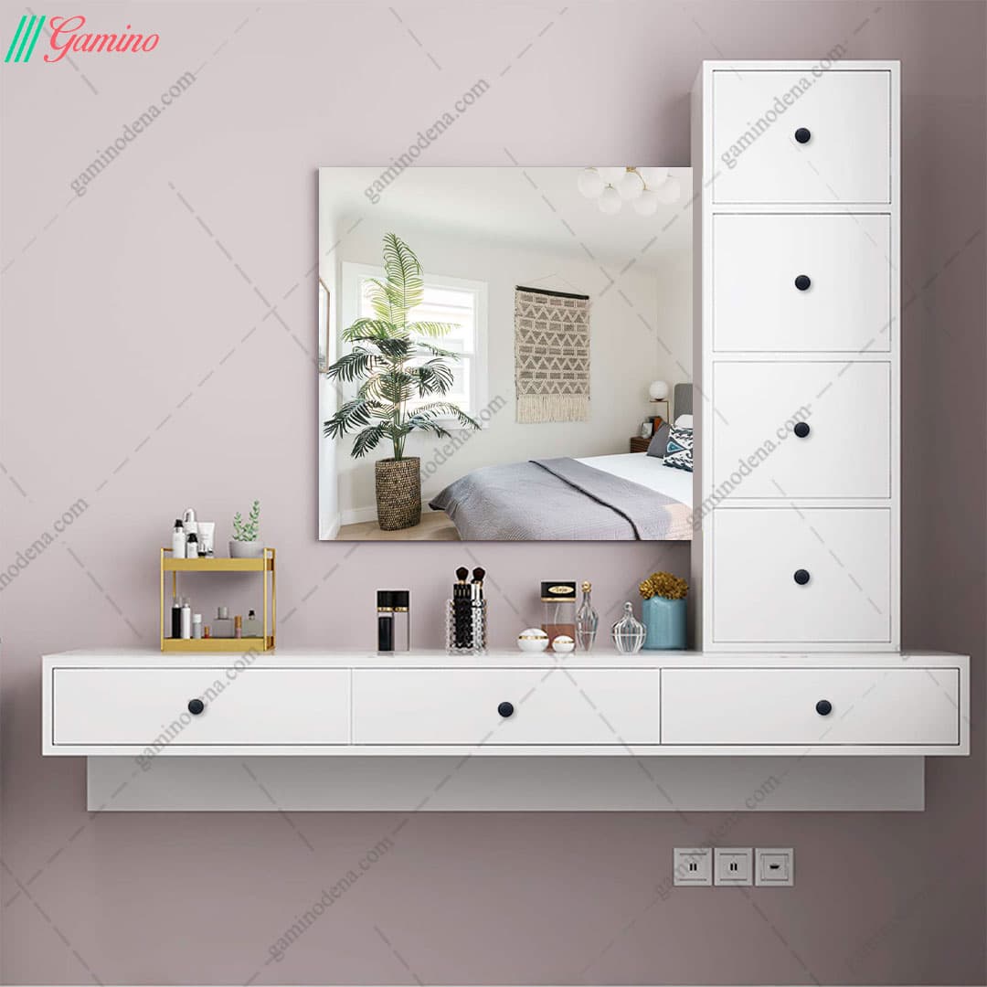 میز آرایش دیواری ساده و شیک ام دی اف مدل شاین
