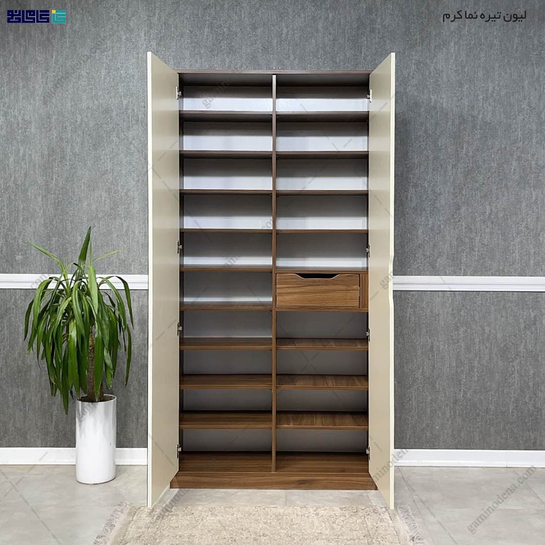 جاکفشی ایستاده آینه دار دیواری ماهور — تصویر ۳