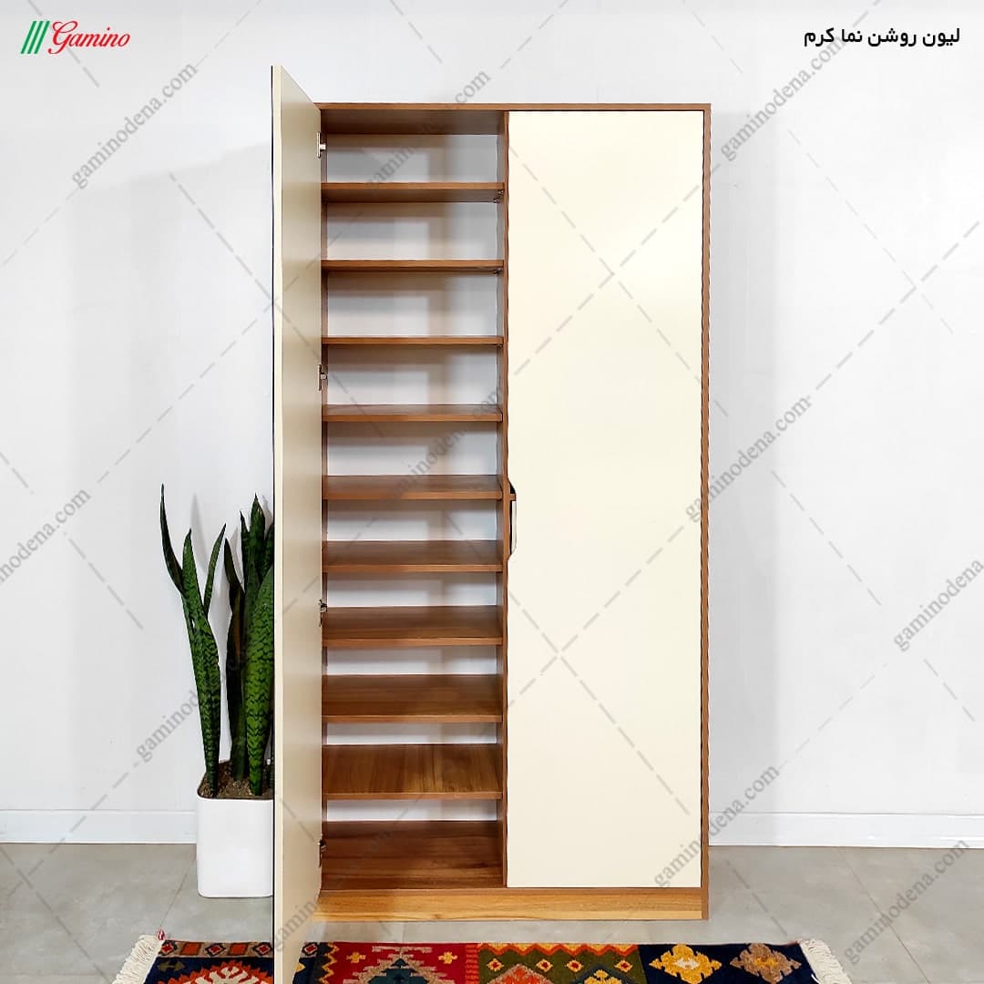 جاکفشی ایستاده آینه دار دیواری ماهور — تصویر ۴