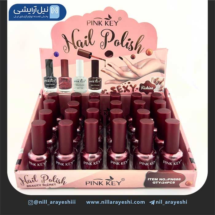 لاک ناخن پینک کی کد pn688 – r