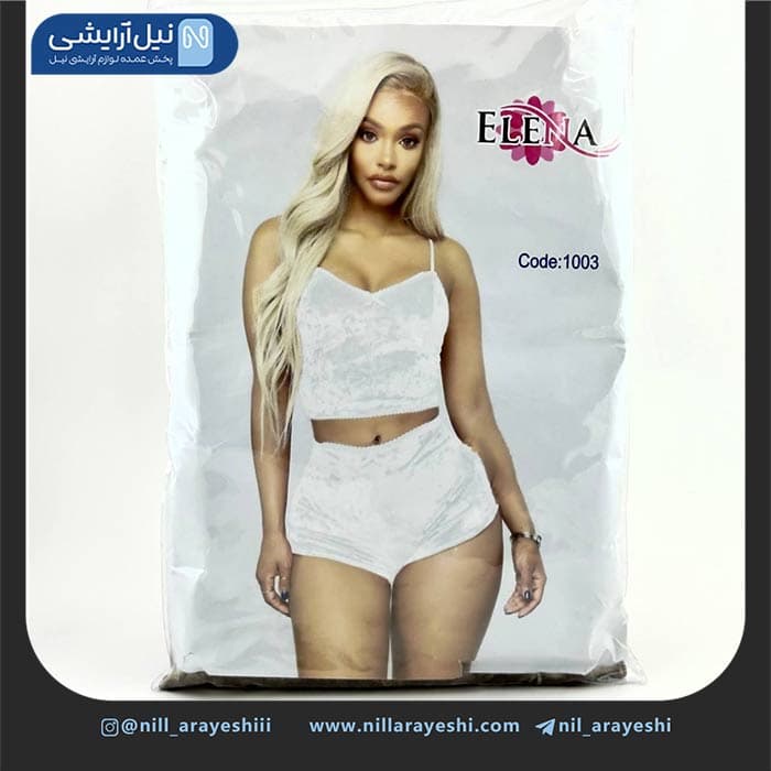 ست تاپ و شلوارک مخمل ساده النا