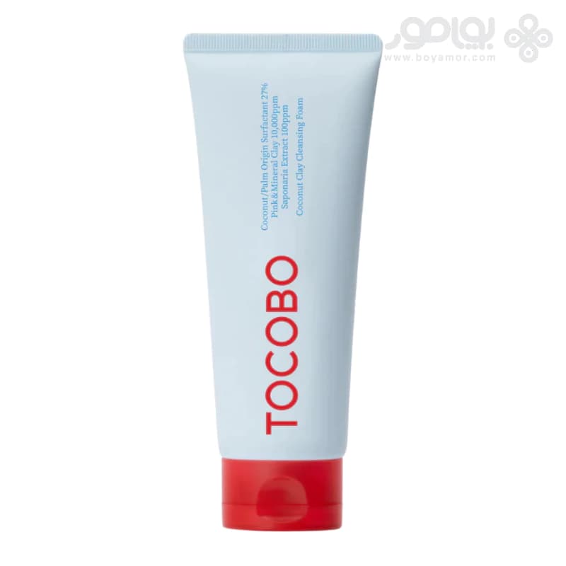 فوم شستشوی خاک رس و نارگیل توکوبو مدل COCONUT CLAY حجم 150 میل