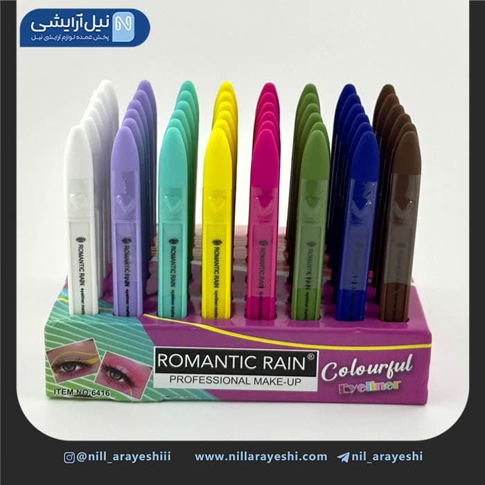 خط چشم رنگی ماژیکی قلمی رومانتیک رین کد 6416
