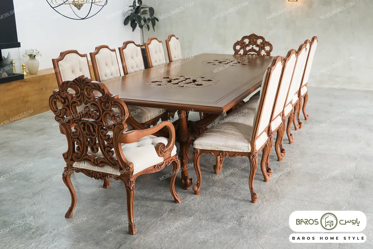 میز ناهارخوری چوبی مدرن مهرآنا
