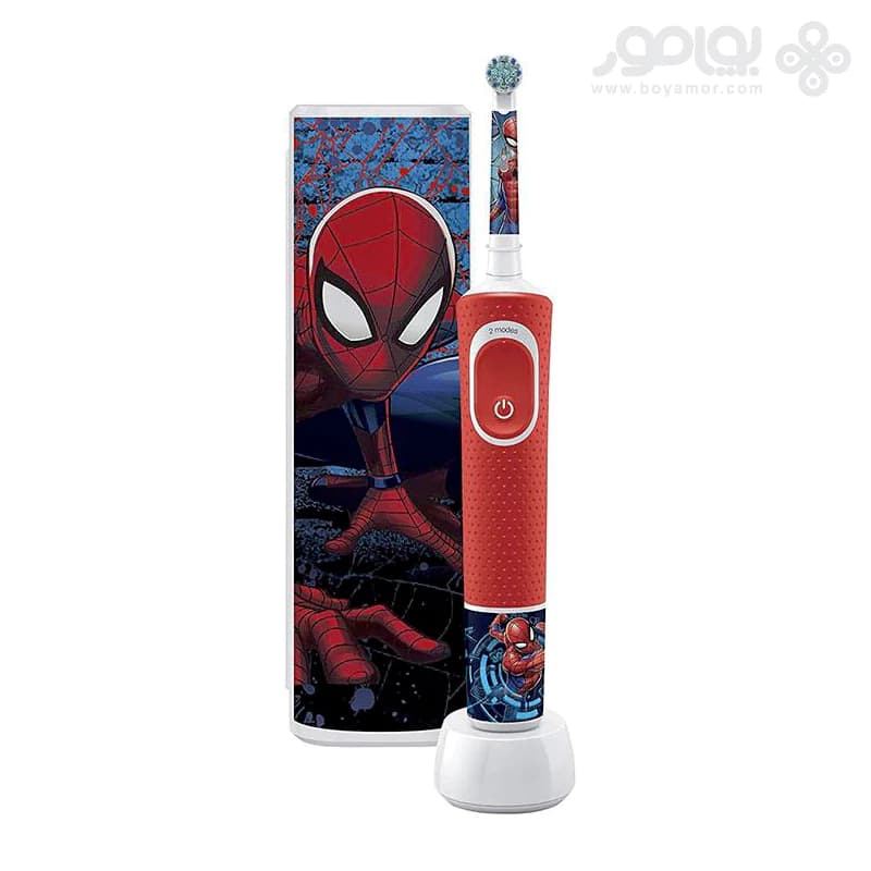 مسواک برقی بچگانه اورال بی مدل SPIDER-MAN به همراه کیف مسافرتی — تصویر ۲