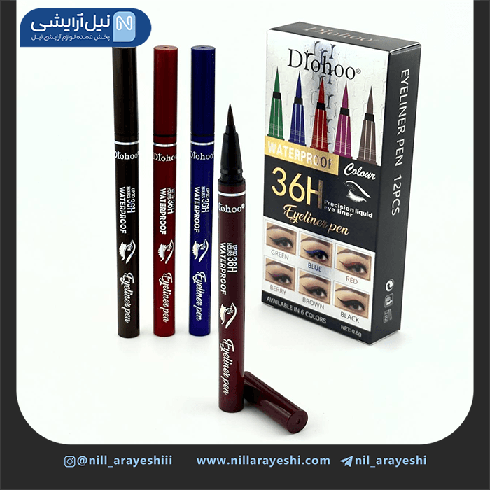 خط چشم رنگی ماژیکی قلمی 36 ساعته دورهو کد Zy23012