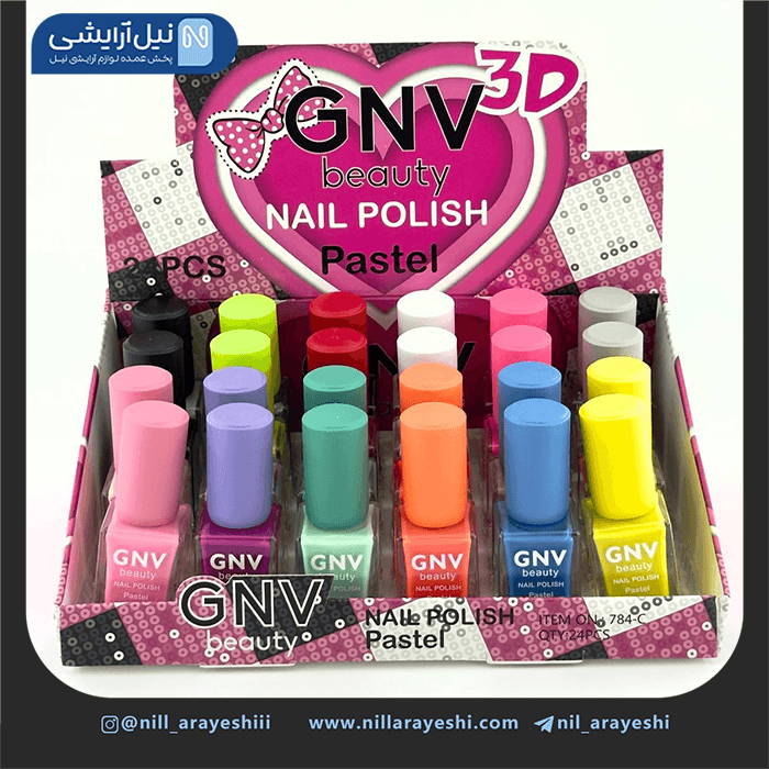 لاک ناخن جی ان وی بیوتی کد c – 784