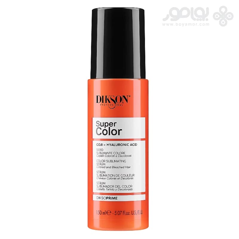 سرم موی محافظ رنگ موی دیکسون پرایم مدل SUPER COLOR حجم 150 میل