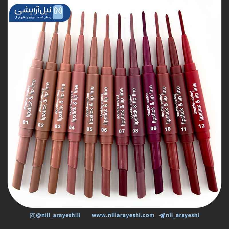 خط لب و رژ جامد دوطرفه دراگون رانی کد Dr162 — تصویر ۳