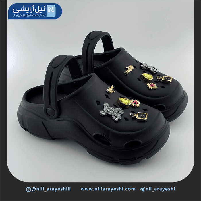صندل کراکس طرح میکس خرسی نگین دار — تصویر ۳