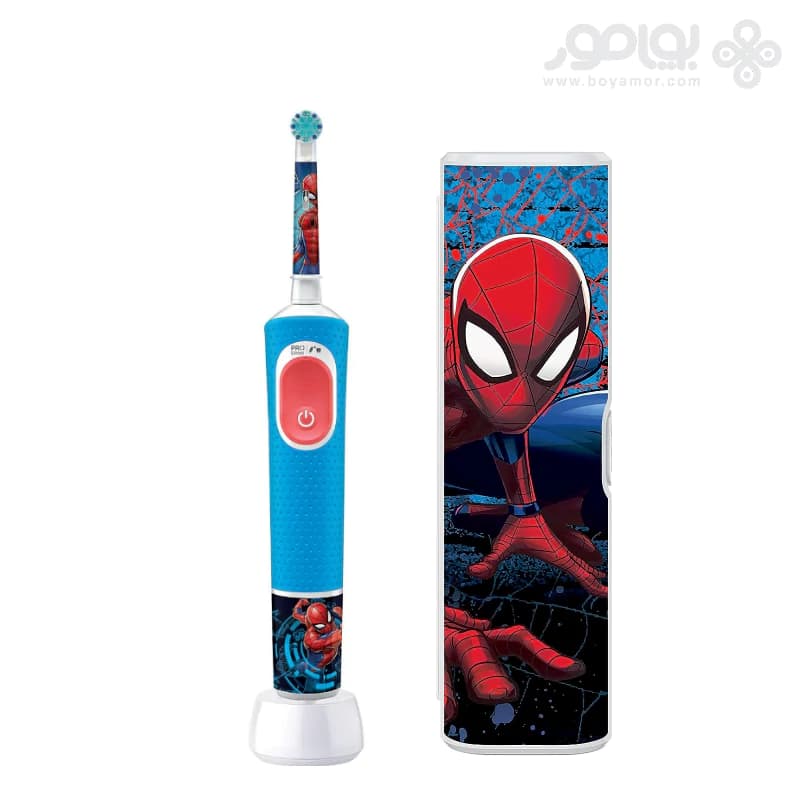 مسواک برقی بچگانه اورال بی PRO مدل SPIDER-MAN به همراه کیف مسافرتی — تصویر ۳
