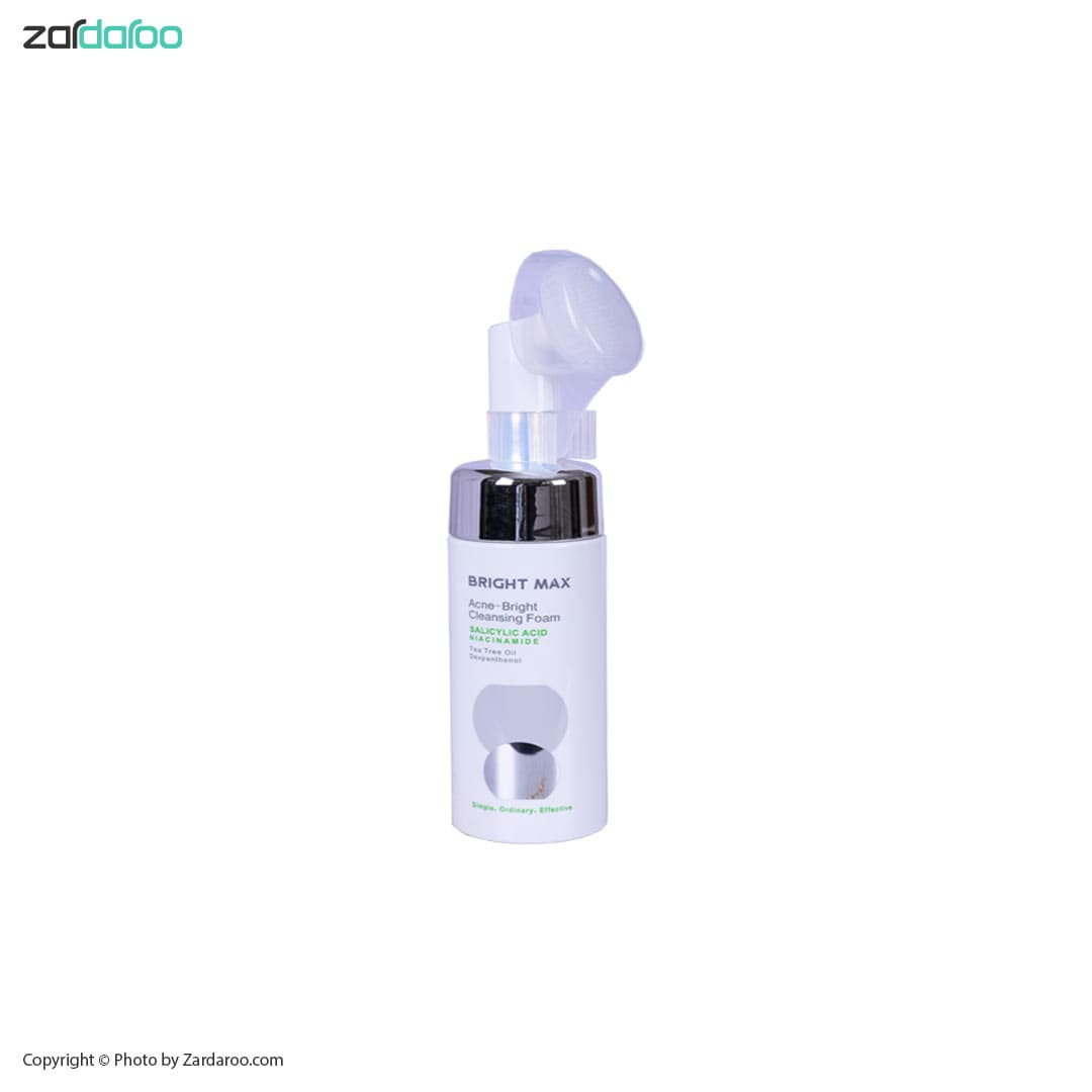 فوم پاک کننده صورت آکنه برایت مناسب پوست چرب و مختلط برایت مکس Bright Max — تصویر ۲