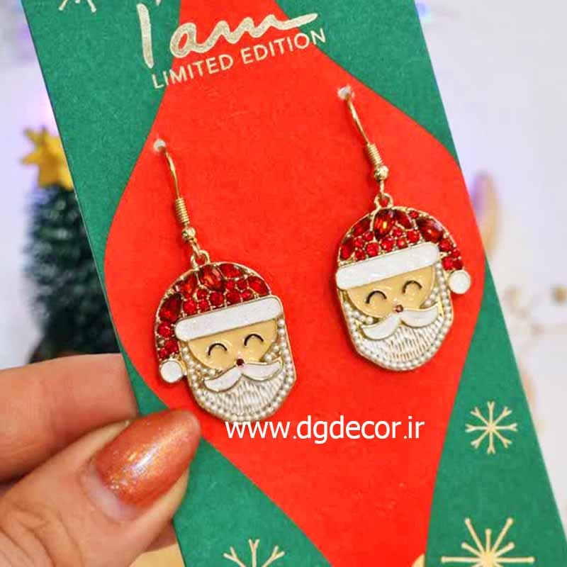 گوشواره جفتی کریسمسی بابانویلی وارداتی — تصویر ۳