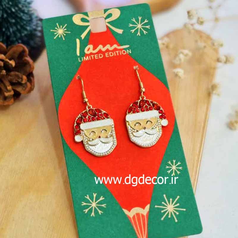 گوشواره جفتی کریسمسی بابانویلی وارداتی — تصویر ۲