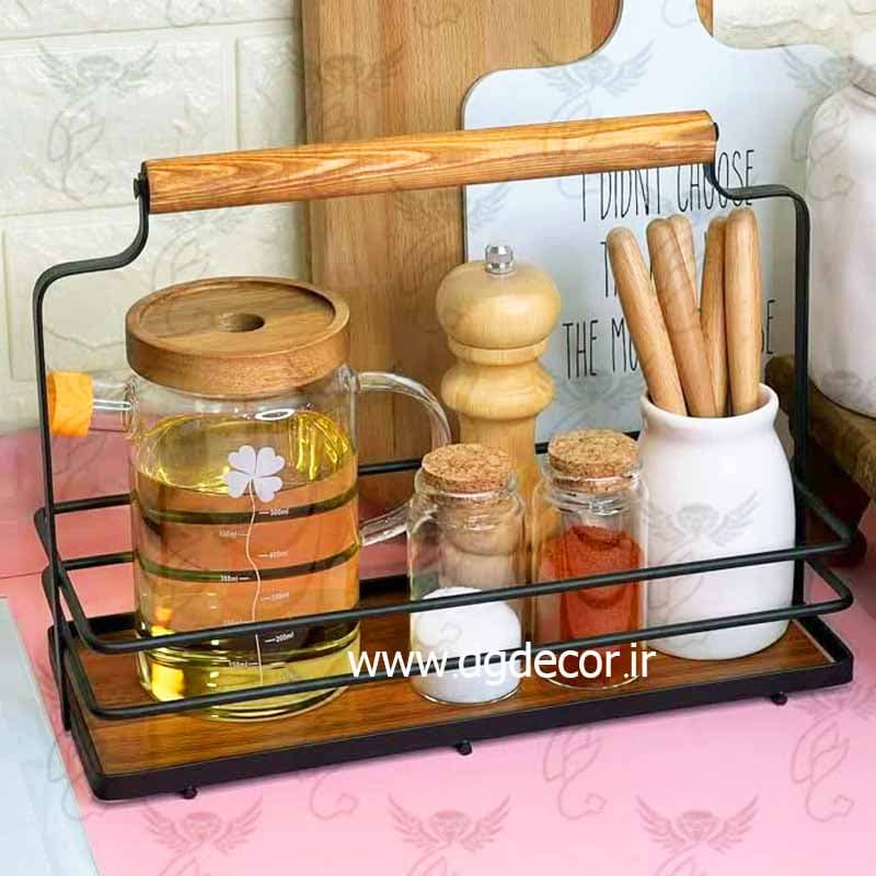 استند دسته چوبی فلزی