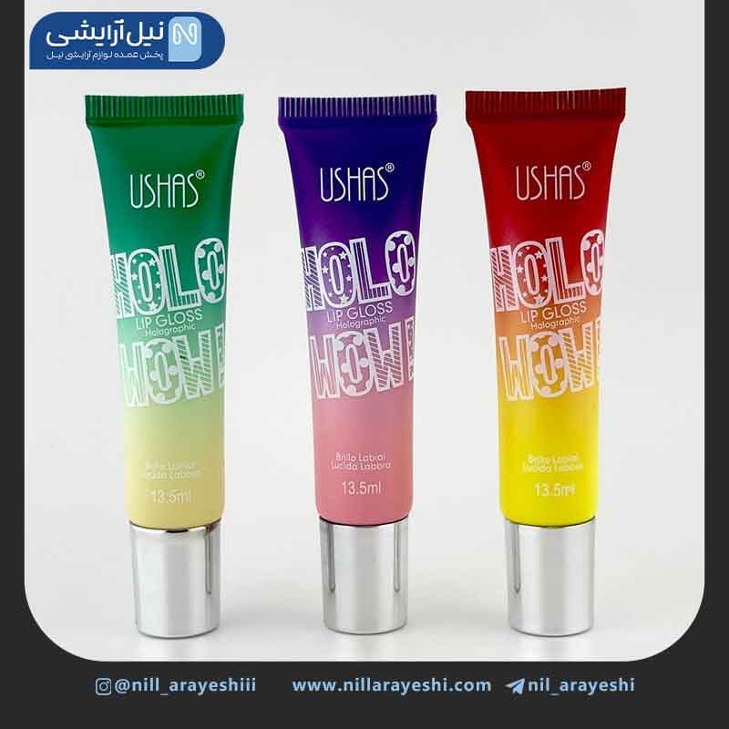 لیپ گلاس تیوپی شاین دار هولوگرامی یوشاس کد lg2395 — تصویر ۲