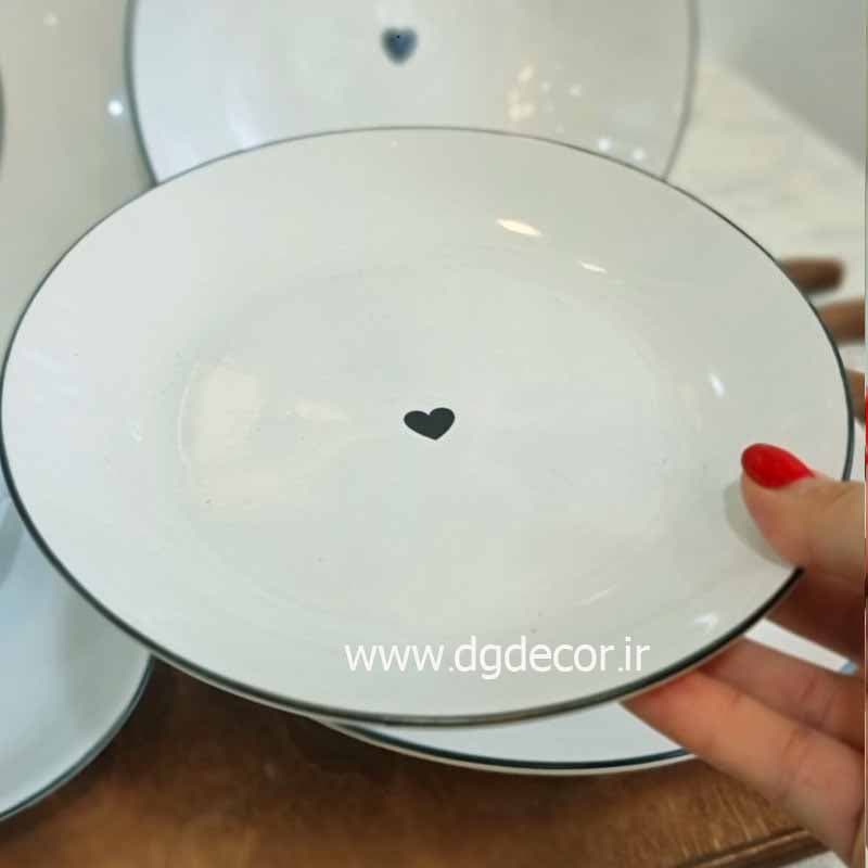 پیشدستی سرامیکی گرد قلبی