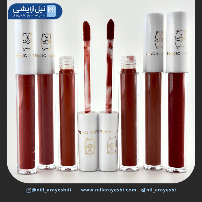 پک رژ لب مایع مجیک کاسا طرح خرس شش عددی کد ls – 21 007 — تصویر ۲