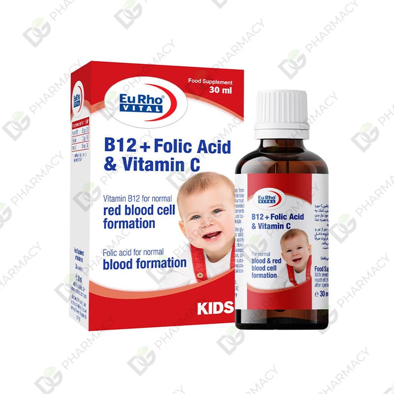 قطره ب12+فولیک اسید و ویتامین ث یوروویتال