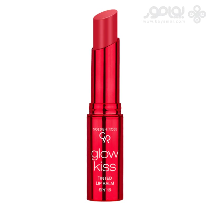 بالم لب رنگی گلدن رز مدل GLOW KISS شماره 02 رنگ STRAWBERRY