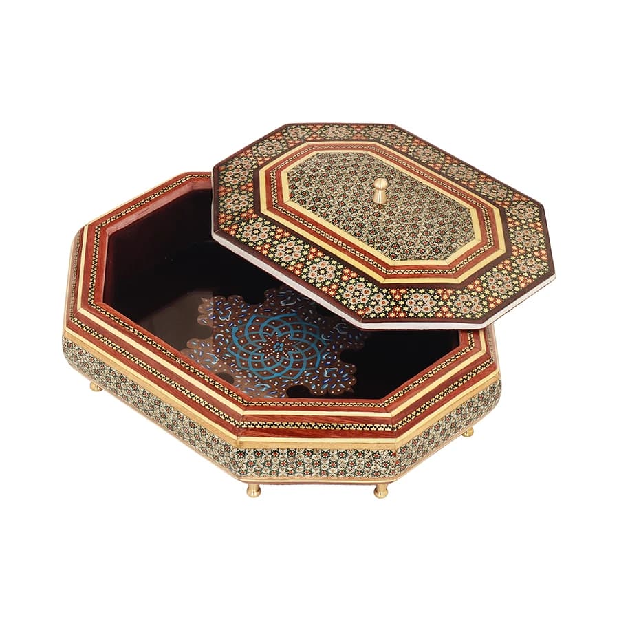 شکلات خوری چوبی 8 گوش خاتم 4023 — تصویر ۴