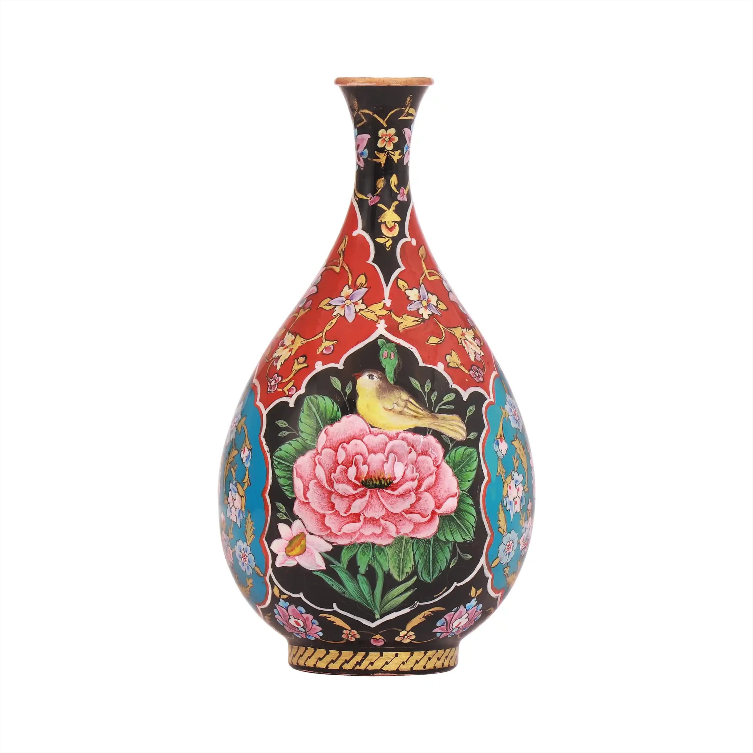 گلدان مس و پرداز مدل گلابی