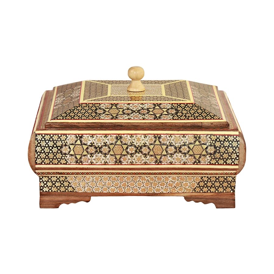 شكلات خوری چوبی 4 گوش 22 خاتم 0019 — تصویر ۵